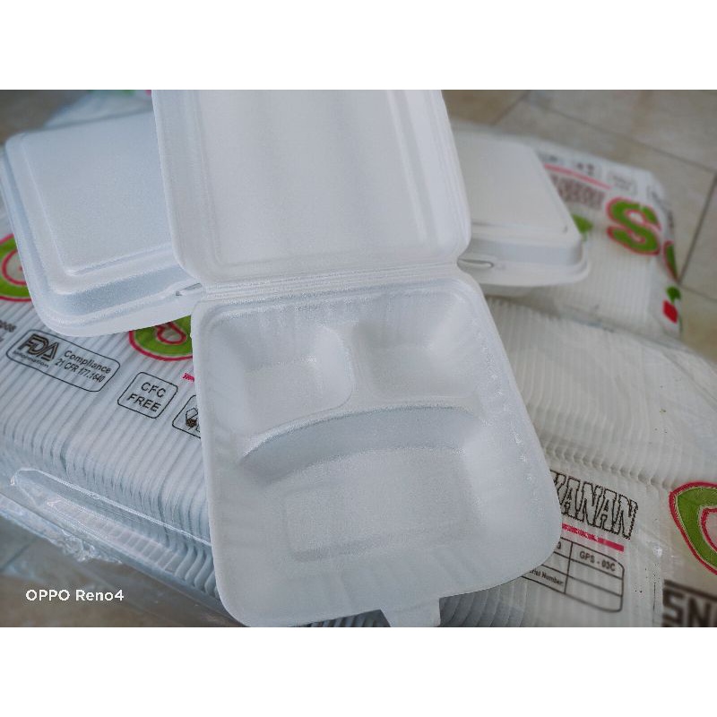 foam nasi/sterofoam nasi sekat/sterofoam habis nasi sekat/sterofoam nasi