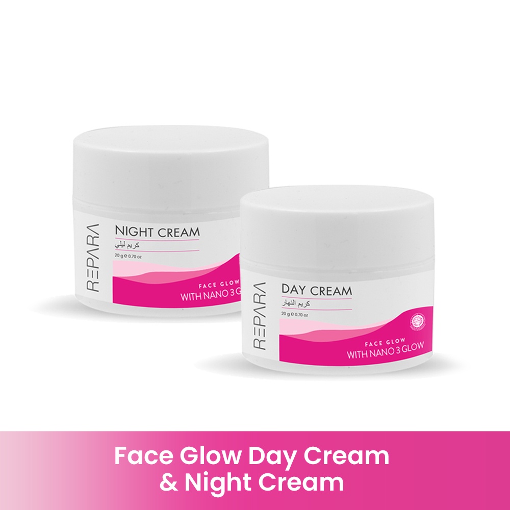 [BUNDLE] Repara Day Cream & Night Cream Face Glow 12,5 gr x 2 pcs