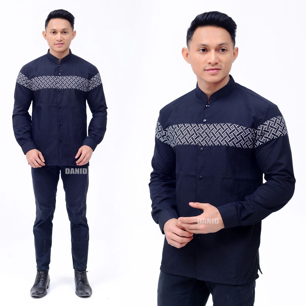 baju koko pria lengan panjang model terbaru tahun 2023