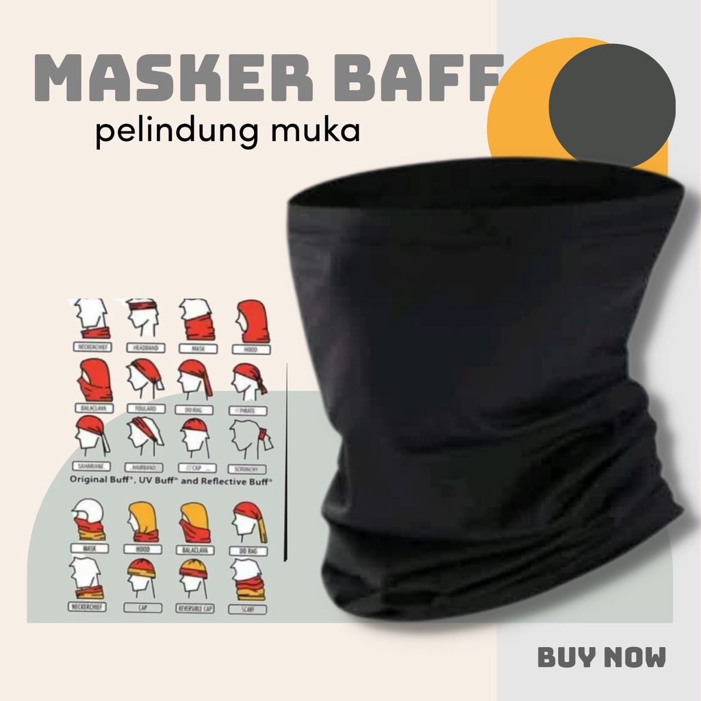 BAP MASKER MUKA BERKRNDARA BANDANA