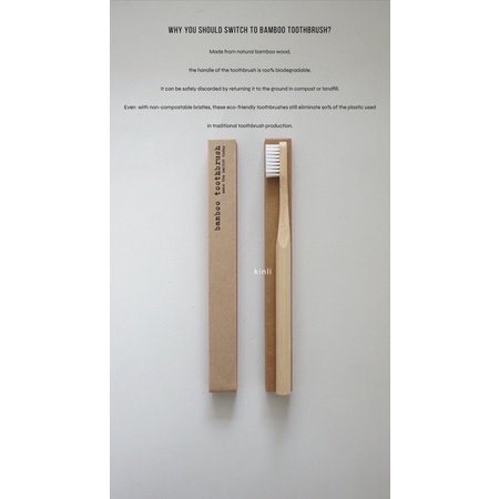 bamboo toothbrush premium eco friendly biodegradable sikat gigi bambu