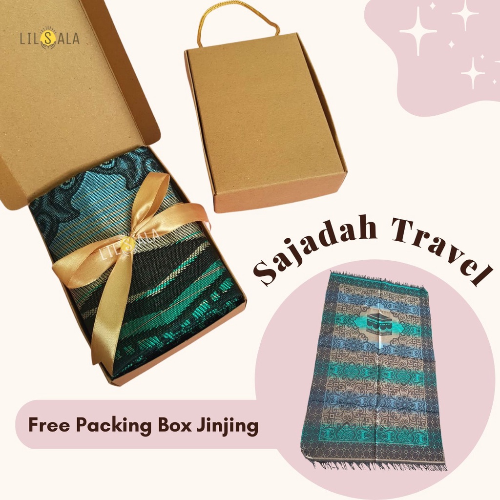 [BST/BAN] Souvenir Sajadah Travelling Turki Sudah Dikemas Box Cocok untuk Acara Akikah, Tahlilan, Lebaran, Oleh Oleh Haji, Kado Wedding, Kado Cowo, Kado Cewe