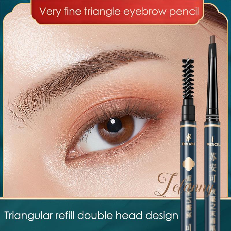 Ready   Eyebrow Pencil / Pensil Alis Waterproof Long Lasting Anti Air Automatic Eyebrow 2in1 Pena Su