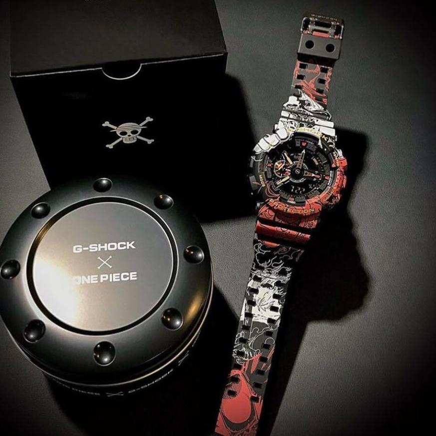 UHT253 Asli Jam Tangan Pria G-SHOCK X ONE PIECE ANIME ORIGINAL CASIO FULL SET PROMO  GA-110 LAMPU OT