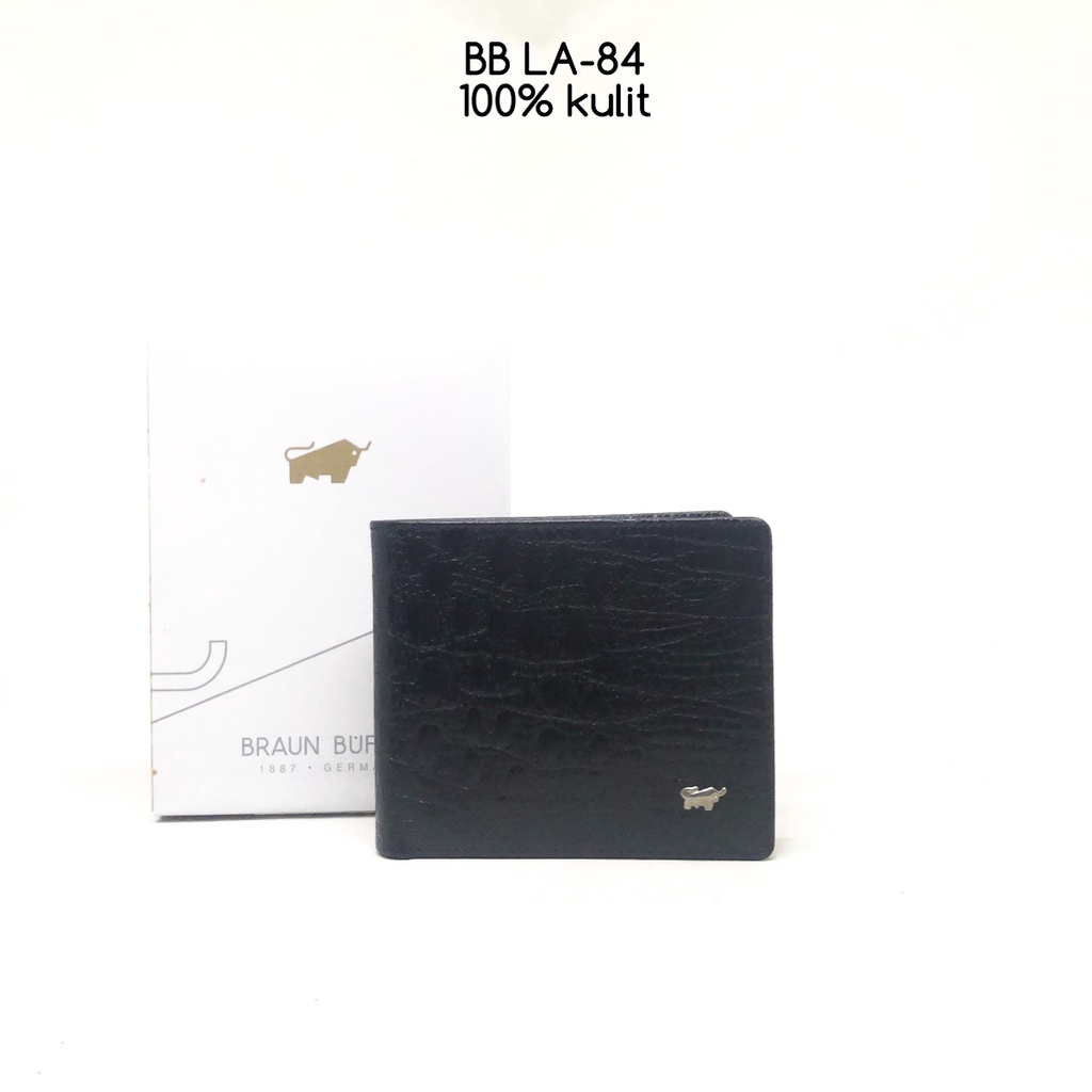dompet pria kulit BB LA84 premium black croco kulit sapi asli dompet fashion murah