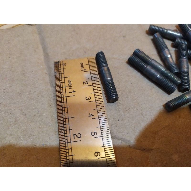 Baut Tanam Knalpot Kenalpot M6 × M6 ( Baut drat 10 ) kualitas import