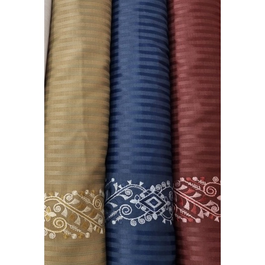 kain Hem baju Koko bordir premium