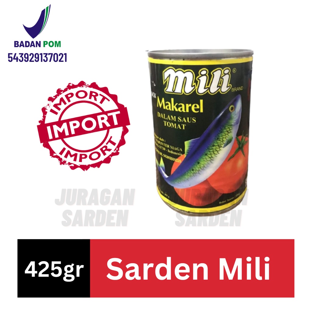 

Sarden Mili Mackerel 425gr - Sarden Import - Sudah BPOM