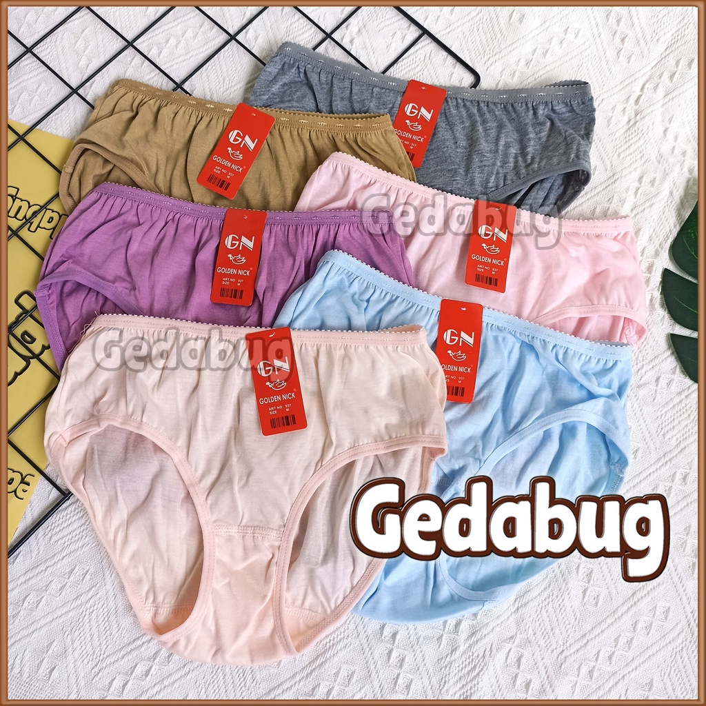 [ 3 Pcs ] CD Golden nick 937H | 937 Muda | 939 Tua | 938 Rainbow | Celana dalam wanita hitam Golden nick | Gedabug
