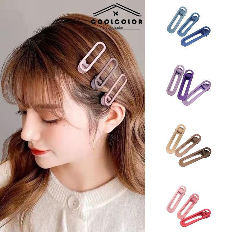 COD❤️3ps Jepit Rambut Berwarna ditarik Untuk Wanita Hair Accessory- cl