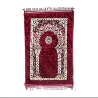 Sajadah TEBAL Premium Busa Motif Bunga Matahari Rumbai - A (2)  Sajadah TERMURAH Uk 70cm x 110cm - Sajadah turki