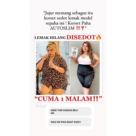 KORSET SEDOT LEMAK PAHA AUTOSLIM (EXTRA BONUS KORSET SINGLET BODYSHAPE PUTIH)