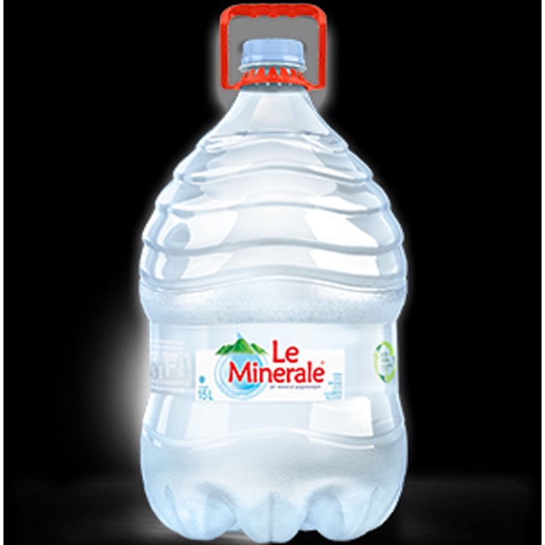 1PC GALON BEKAS KOSONG AIR MINUM MINERAL LE MINERALE LEMINERALE 15LT DENGAN TUTUP LENGKAP PEGANGAN K