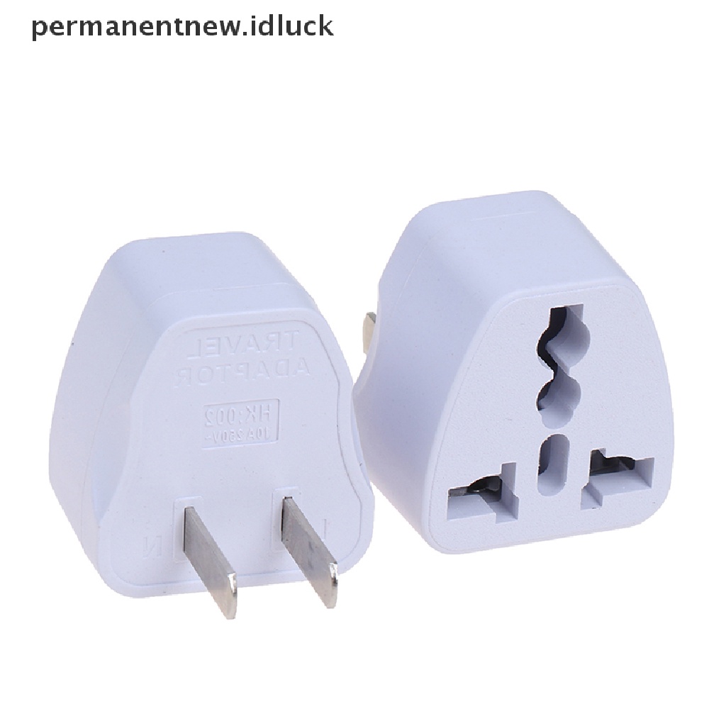 [luckypermanentnew] Universal EU UK AU Ke US USA AC Travel Colokan Listrik Adapter Outlet Converter [ID]