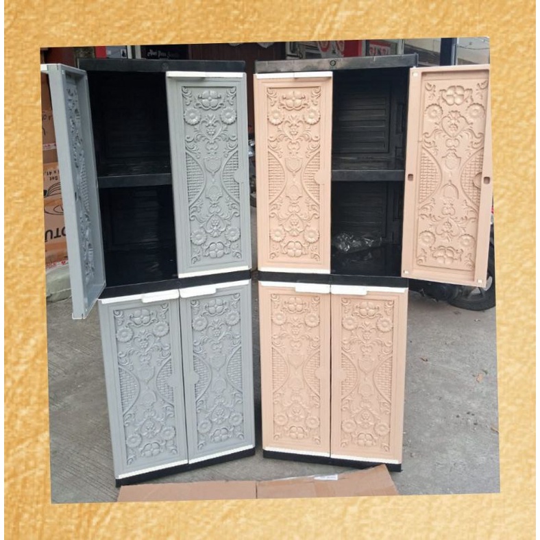 LEMARI TABITHA 4 SUSUN MOTIF JEPARA/LEMARI PLASTIK 4 SUSUN