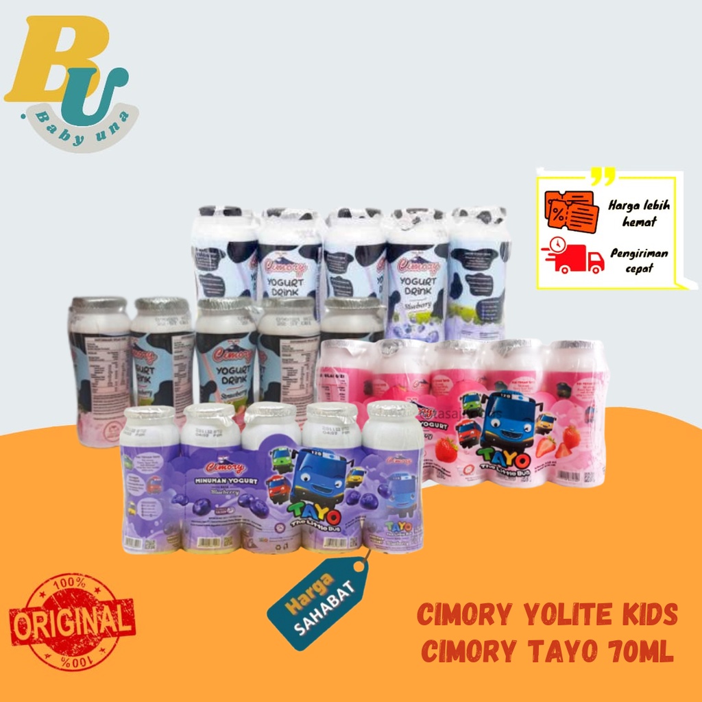 

Cimory Yogurt Drink 70ml / Yolite Kids 70 ml Banded 5 / Babyuna