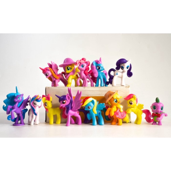 

Set Kue Little Pony My Topper 12pcs / Figure Unik 7cm Mainan Medium Hiasan Berkualitas