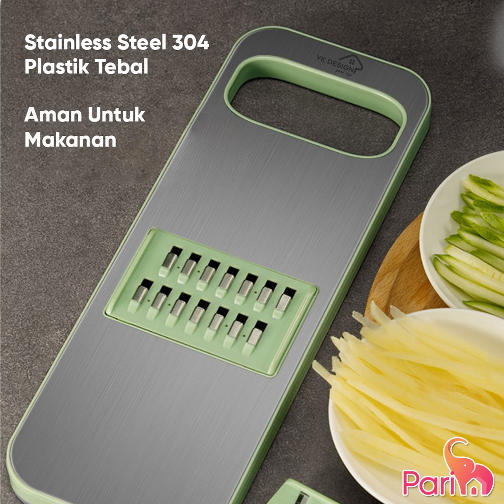 Parutan Sayur Dan Buah 7in1 Vegetable Cutter Premium Stainless Steel Multifungsi YK-123A01