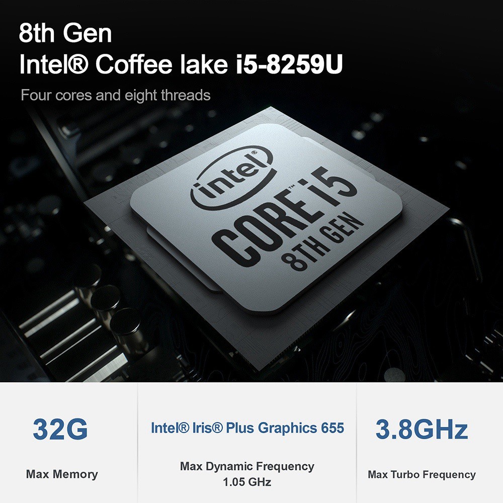 AKN88 - BEELINK SEi 8th Gen Mini PC - 16GB RAM 512GB SSD - Intel i5-8259U