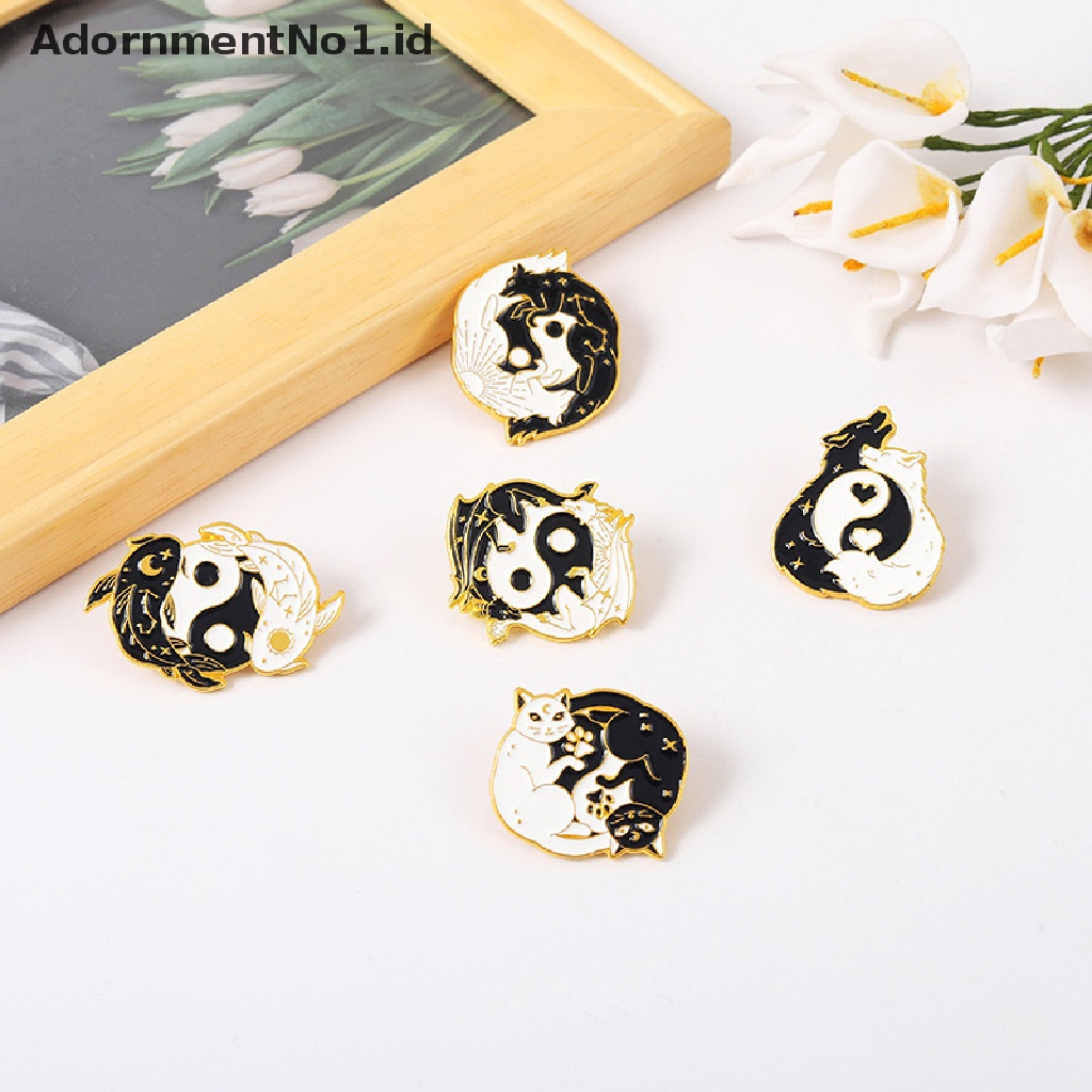 [AdornmentNo1] Kartun Lucu Tai Chi Hewan Enamel Alloy Bros Pin Lencana Perhiasan Hadiah [ID]