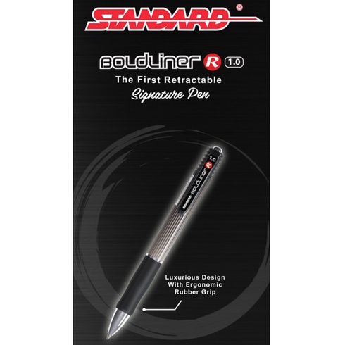 Pulpen Bolpen Bolpoint Standard Boldliner R - Tip 1.0 Pulpen Tanda Tangan