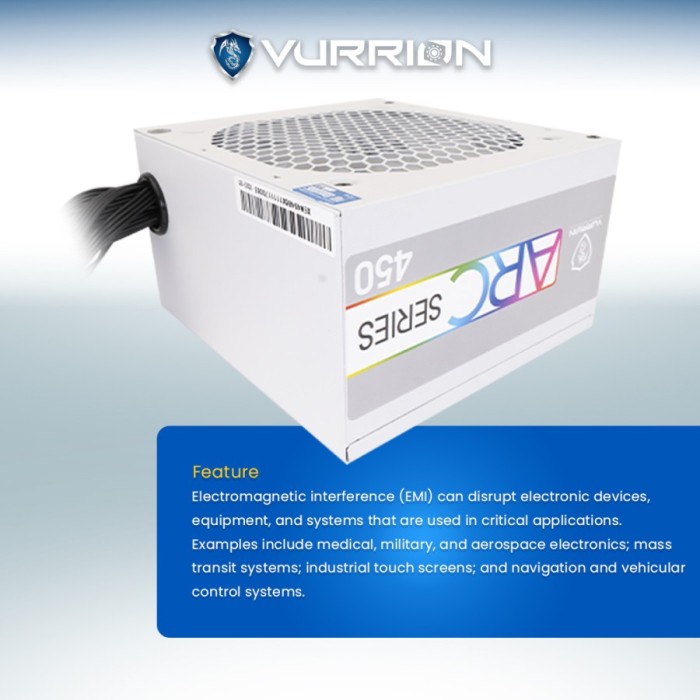 PSU VURRION POWER SUPPLY ARC450 RGB FROZE ARCTIC ATX WHITE