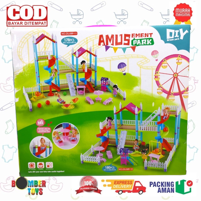 MAINAN ANAK DIY HAPPY HOURS RUMAH BARBI JUMBO BESAR DETAIL KADO CEWEK