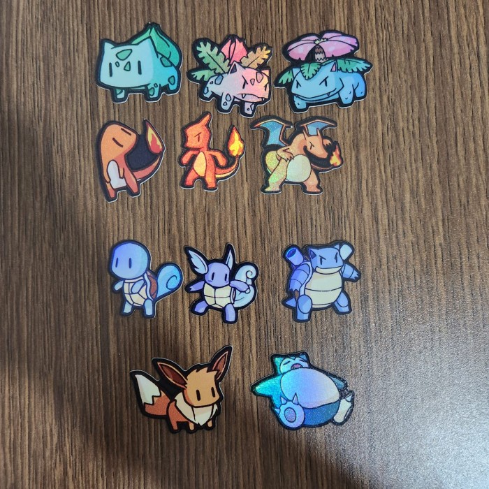 

Sticker Hologram Anime - PSH1418 - Pokemon Set - 11pcs