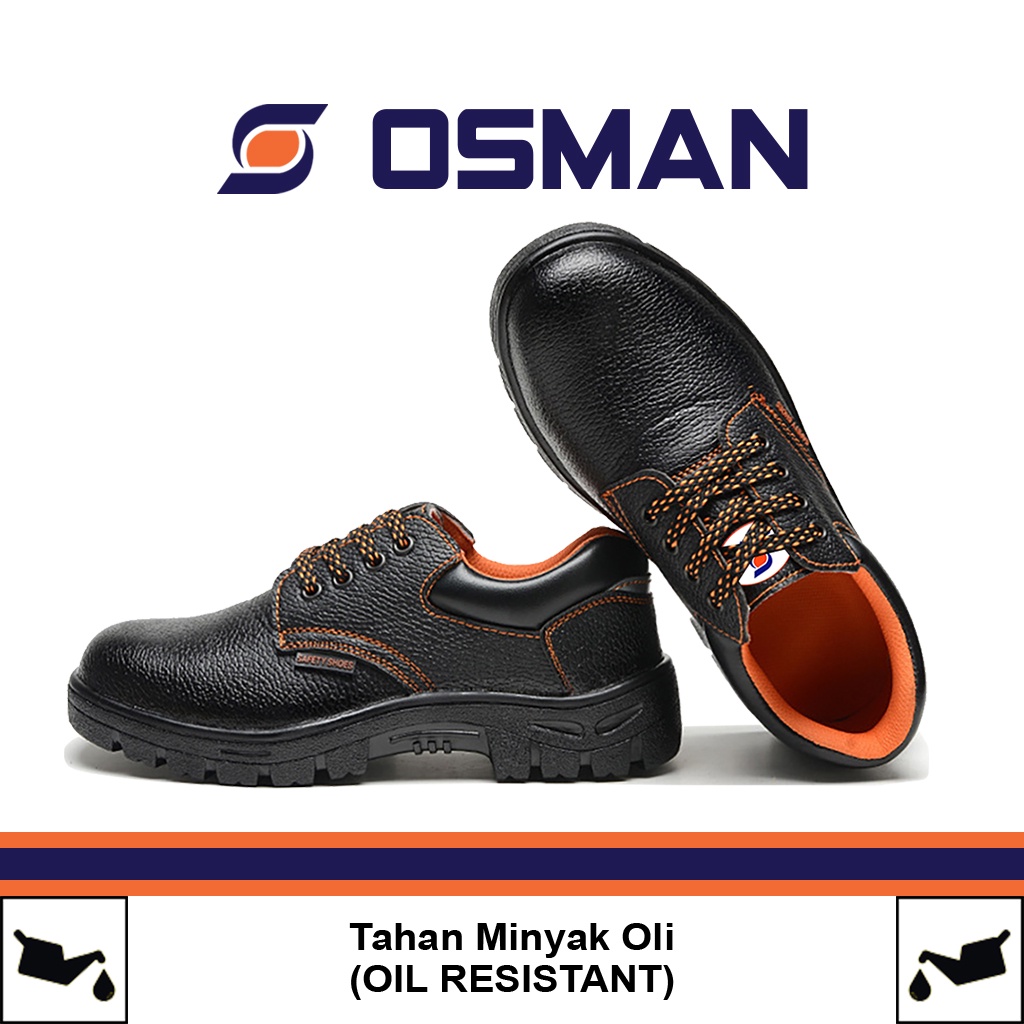 OSMAN Sepatu Safety Shoes Low Cut Sepatu Safety Ujung Besi Tipe OS-901