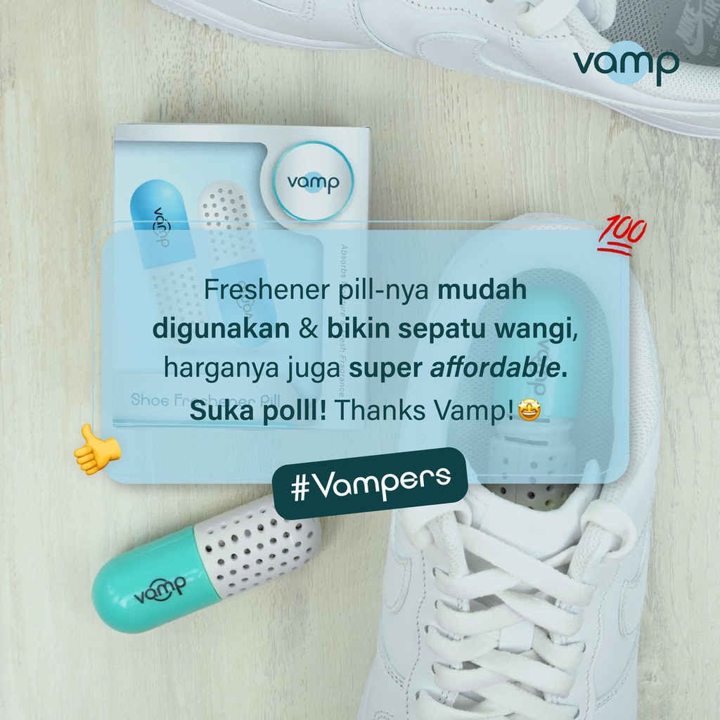 Vamp Shoe Freshener Pill | Pencegah Penghilang Anti Bau Sepatu