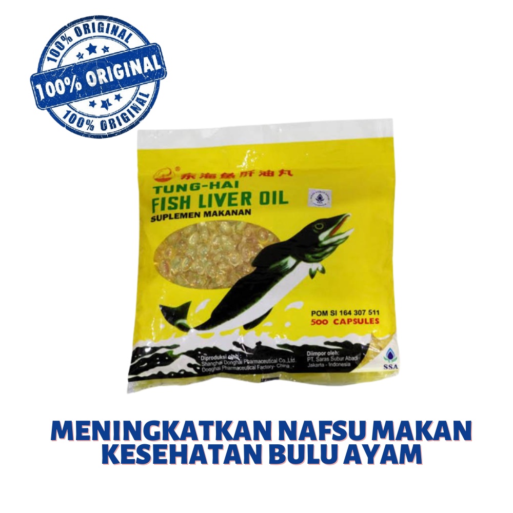 MINYAK IKAN TUNG HAY FISH OIL  - isi 500 capsul