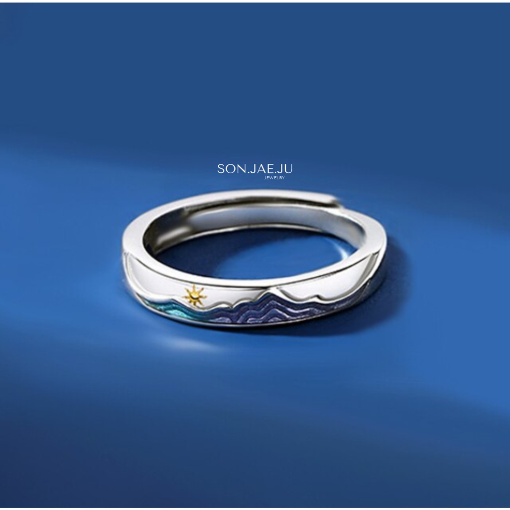 Cincin Pria Wanita Everest Mountain  - 925 sterling silver