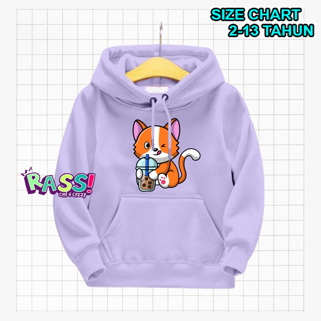 M2MSweater Hoodie Anak Laki Laki Terbaru/Switer CAT BOBA  Anak Cowok Umur 2 3 4 5 6 7 8 9 10 11 12 1