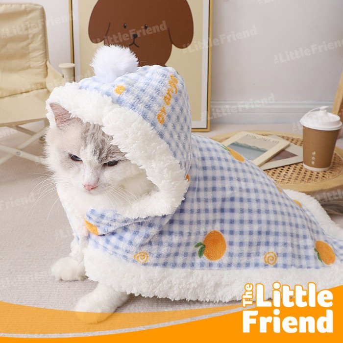 Selimut Hoodie Cape Anjing Kucing Hewan Pet Blanket Lucu Hangat Lembut