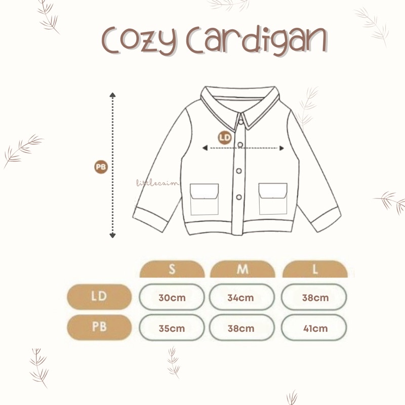 LITTLECAIM - COZY CARDIGAN | jaket anak perempuan | jaket anak lakilaki