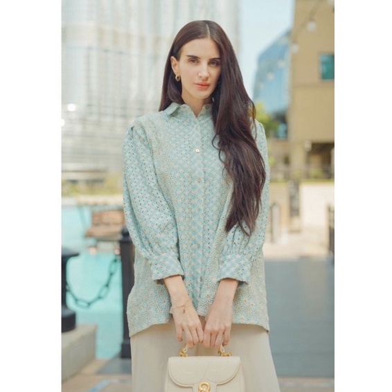 sienna Shirt blue (S) Benang Jarum