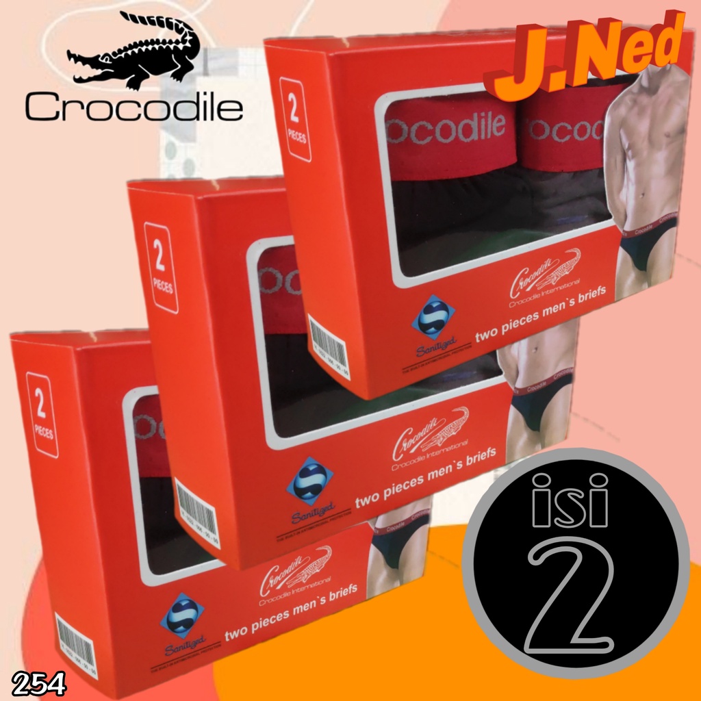 J254D - (1BOX ISI 2 PCS) CELANA DALAM PRIA CROCODILE SIZE S - XL
