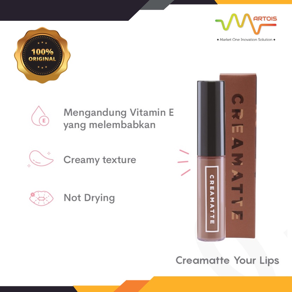Emina Creamatte 5.5 gr - Matte Lip Cream with Vit E / Lipstik