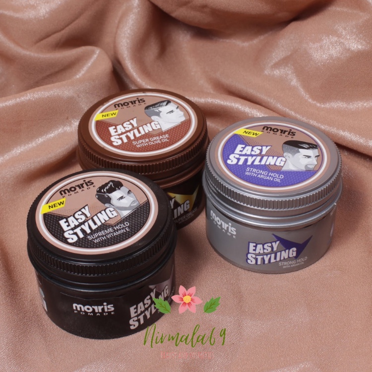 Morris Pomade Water Base Easy Styling 80gr/STYLING POMADE BERWARNA/MINYAK RAMBUT ANTI LENGKET/TAHAN 