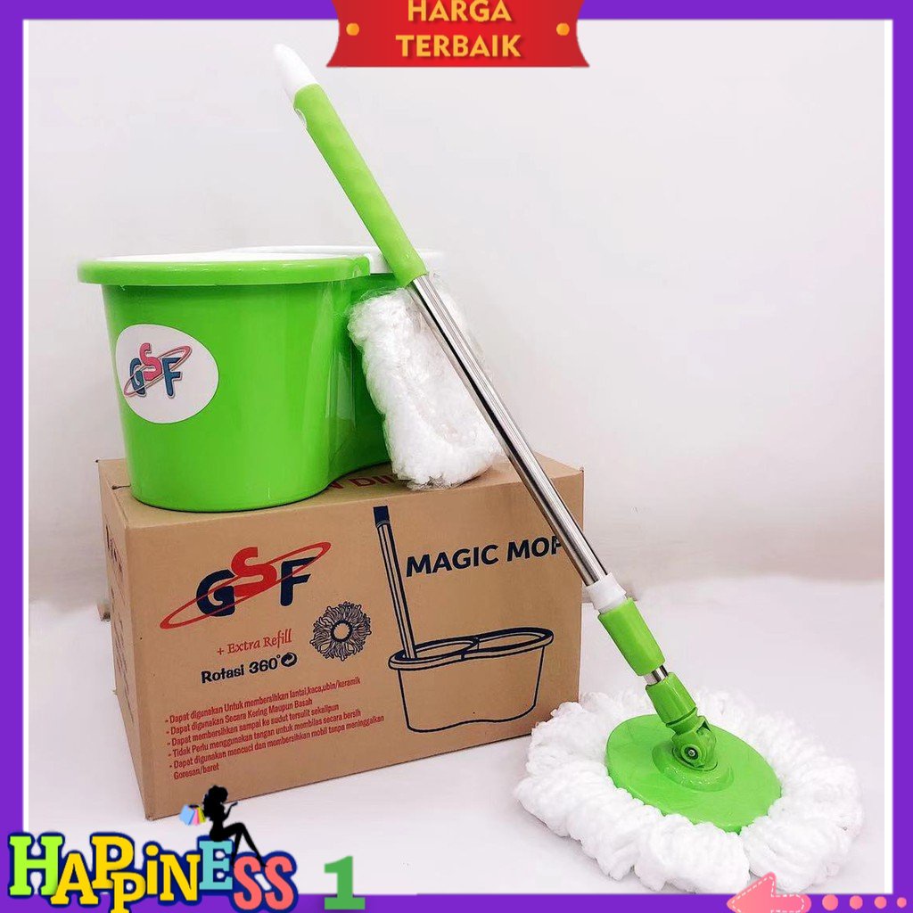 magic mop gsf ALAT PEL PEMBERSIH LANTAI PUTARAGIC MOP-SPIN MOP GSF-MAGIC MOP GSF MURAH happiness