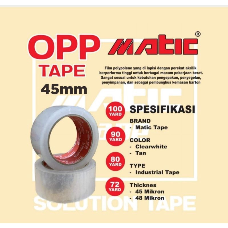 

lakban bening 45mmx90yard lakban matic tape clear isolasi clear kualitas sprt nachi