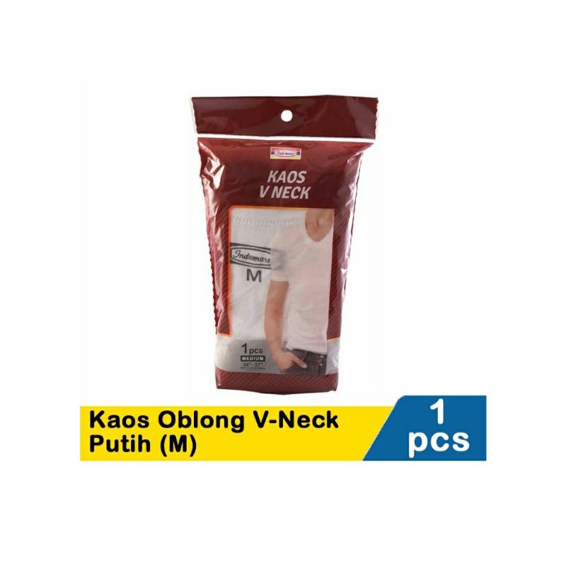Indomaret Kaos Oblong V-Neck Putih M