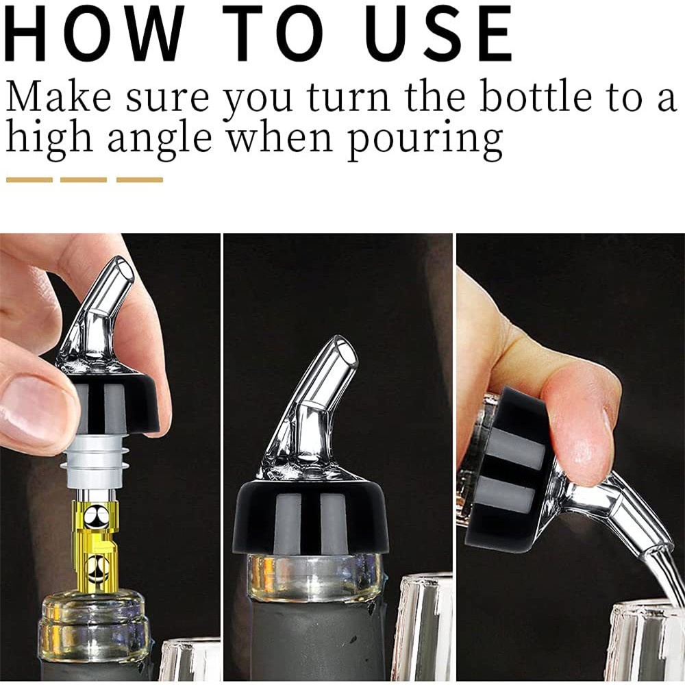 15/30/45ml Penuang Anggur Kuantitatif Plastik Mengukur Botol Minyak Spout Alkohol Botol Stopper Dispenser Cairan Cocktail Tools Bar Aksesoris Dapur