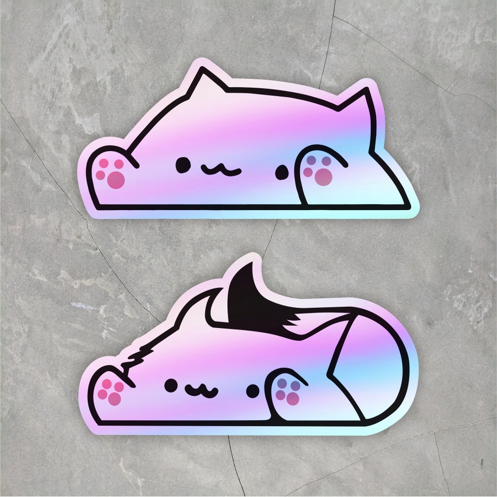 

Sticker Bongo Fox Project Hologram ukuran 9,5 cm
