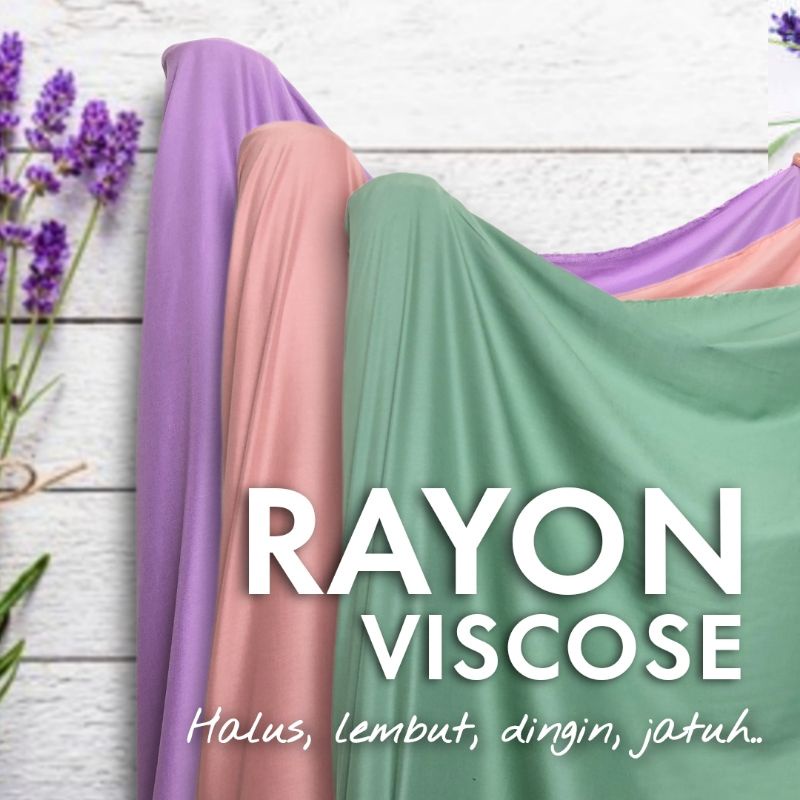Kain Rayon Katun Rayon Viscose Premium Harga per 0,5m Ori Kahatex