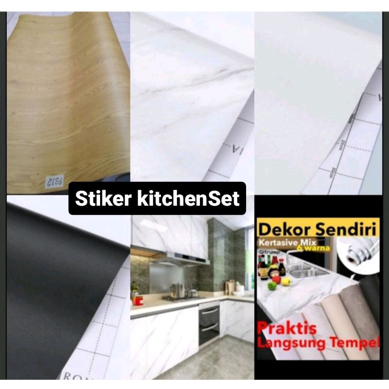 

STIKER KITHEN SET [PVC sheet stiker] Ukuran lebar 120cm x panjang 25cm