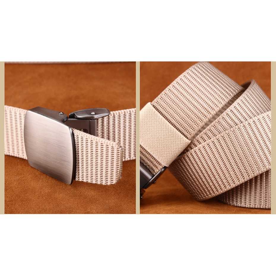 Tali Ikat Pinggang Pria Canvas Stylish Buckle Belt - MU071