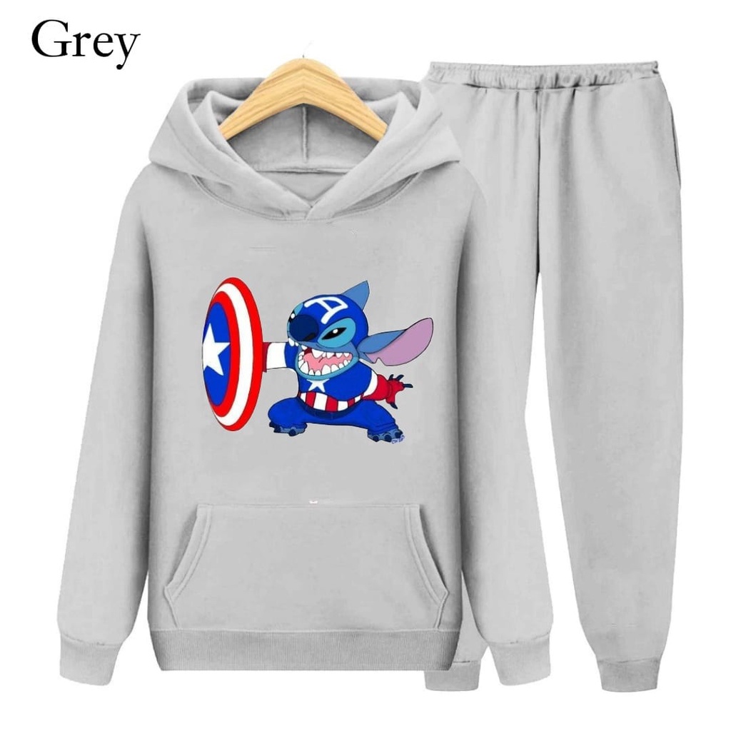 Hzl_outfit Setelan Hoodie Sweater Anak Laki-Laki Captain Lilo (S.M.XL)