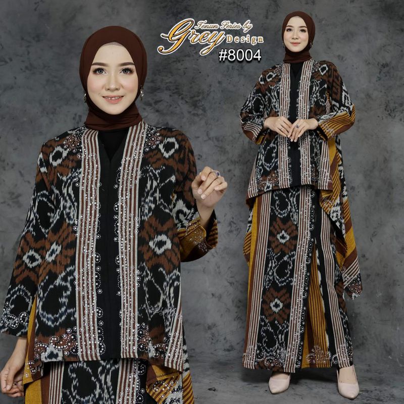 [8004]Setelan Rok Tenun Full Payet Atasan Sama Rok // By Grey Design