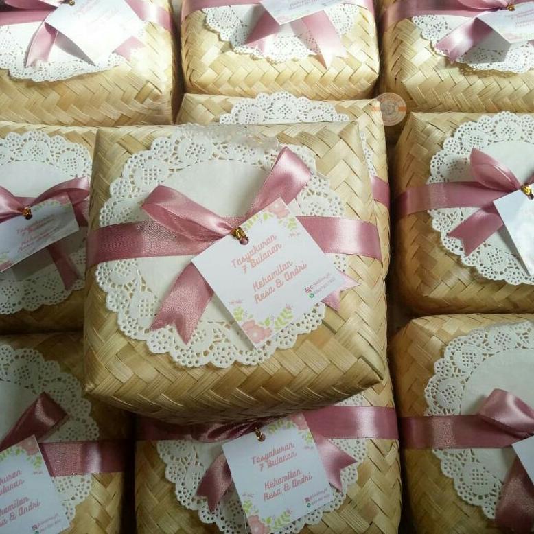 [ Halodul ] NASI KUNING RENDANG BESEK BAMBU | besek bambu hampers | kotak hantaran hajatan lebaran